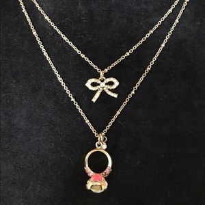 Betsey Johnson ring necklace